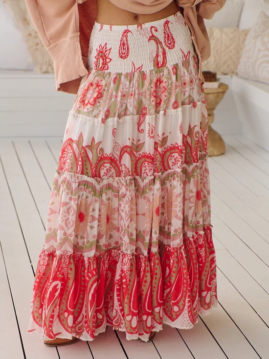 Free People Dresses & Skirts - Free People super thrills paisley boho maxi skirt in multi - size small - NWT